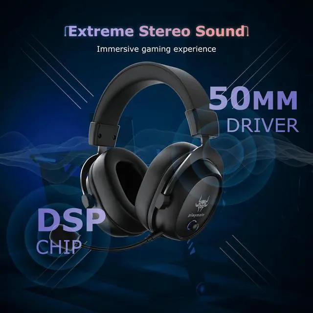 Alt view image 4 of 7 - Wireless Gaming Headset for PC/PS4/PS5/ Nintendo Switch,Over Ear 2.4G/Bluetooth Gaming Headphones with Detachable Noise-Canceling Microphone, Stereo Sound, Lightweight/One-button Control Design