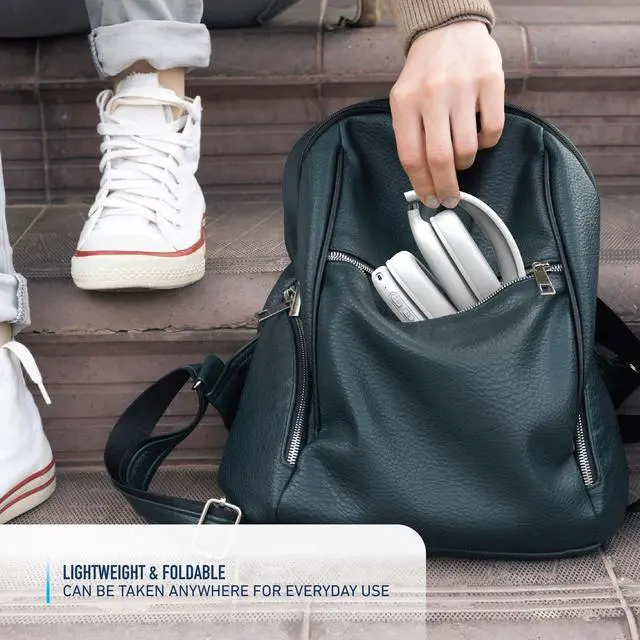 Alt view image 7 of 7 - Wireless Headphones, Bluetooth Over-Ear Headset with Built-in Mic, White