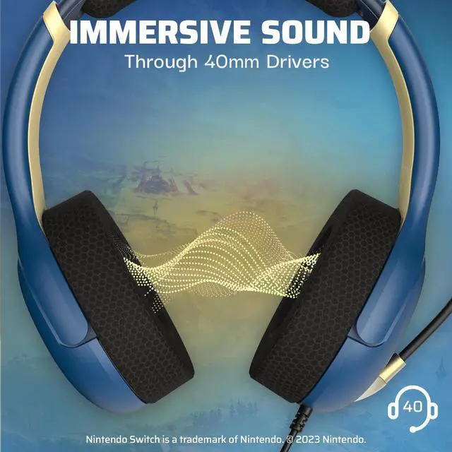 Alt view image 4 of 6 - Wired Headset: Brave Blue For Nintendo Switch, Nintendo Switch - OLED Model, & Nintendo Switch Lite