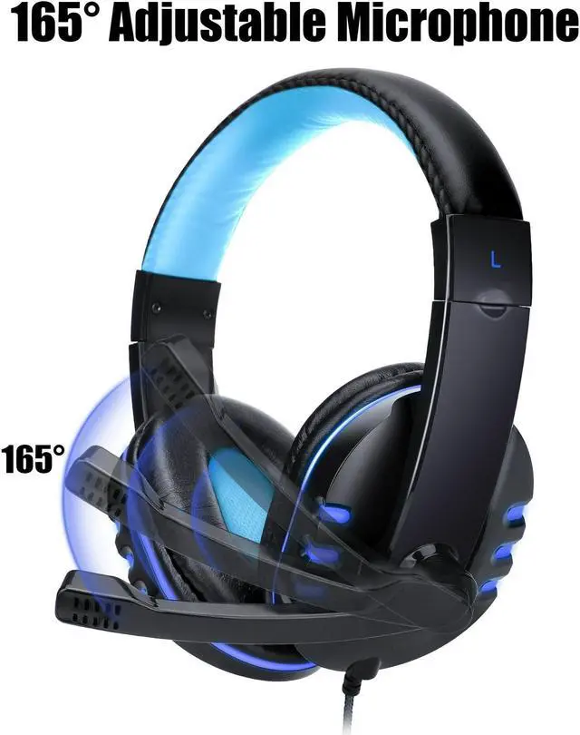 Alt view image 3 of 7 - Gaming Headset Fit for PS4, PS5, PC, Xbox One, EEEkit Over Ear Headphones with Stereo Surround Sound, Noise Cancelling Mic, Soft Ear Pads Fit for Laptop Tablet Mobile Phone Computer