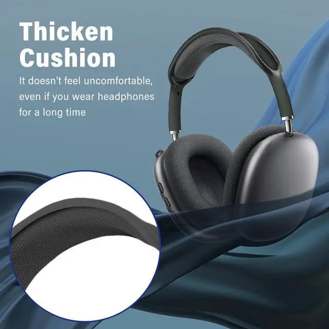 Alt view image 2 of 7 - Wireless Headphones Bluetooth Active Noise Canceling over Ear Headphones with Microphones Hifi Audio for iOS/Android-Space Gray