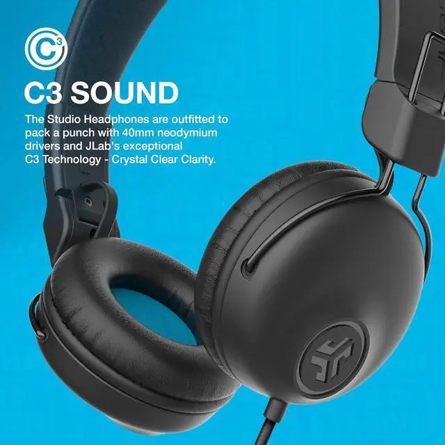 Alt view image 5 of 6 - On-Ear Headphones & Over-Ear Headphones, Foldable, Black, HASTUDIORBLK4