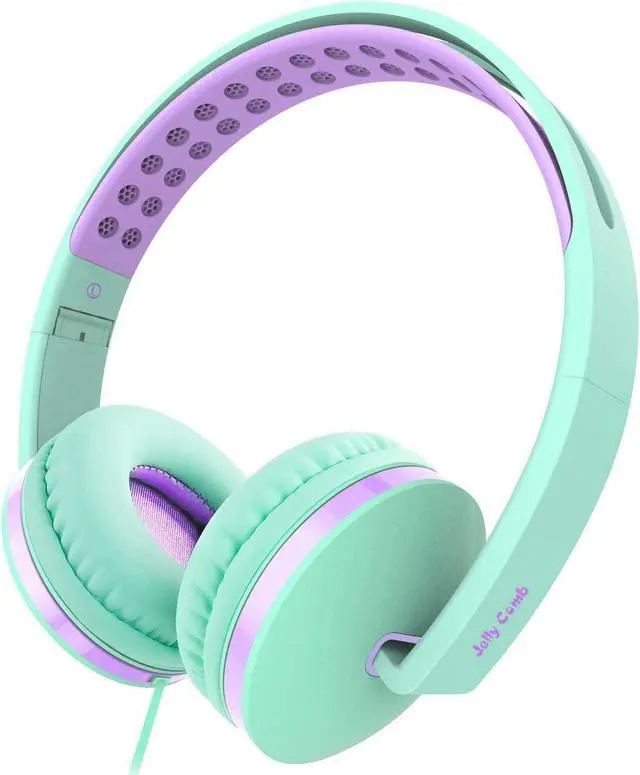 Main image of Headphones with Mic, Jelly Comb Foldable Corded Headphones None with Microphone