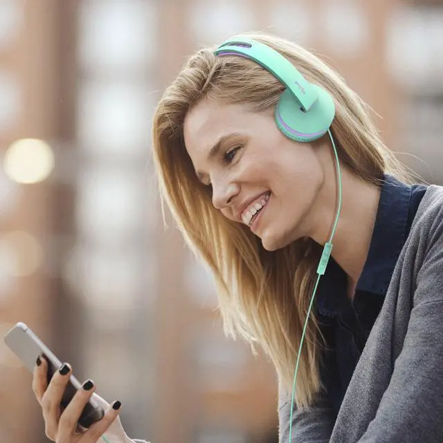 Alt view image 7 of 7 - Headphones with Mic, Jelly Comb Foldable Corded Headphones None with Microphone