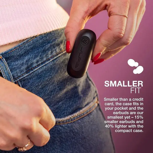 Alt view image 6 of 6 - Wireless Bluetooth Earbuds + Charging Case, Black, Dual Connect, IPX4 Sweat Resistance, Bluetooth 5.1, 3 EQ Sound Settings Signature
