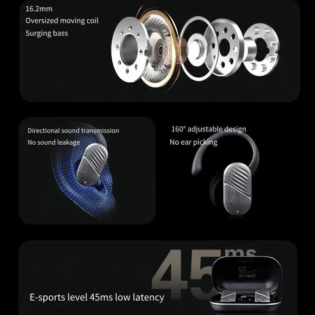 Alt view image 2 of 7 - Wireless In-Ear Headphones, Waterproof Headphones, Sweat Resistant Sports Headphones for Running, Cycling, Hiking, Gym, Mountaineering, and Driving.(White)