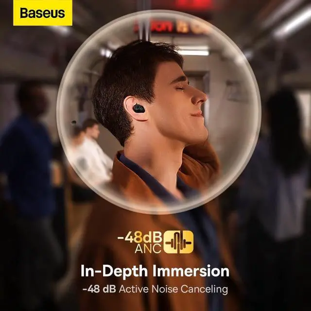 Alt view image 7 of 7 - Wireless Earbuds Active Noise Cancelling Earbuds 140H Playtime Bluetooth Headphones