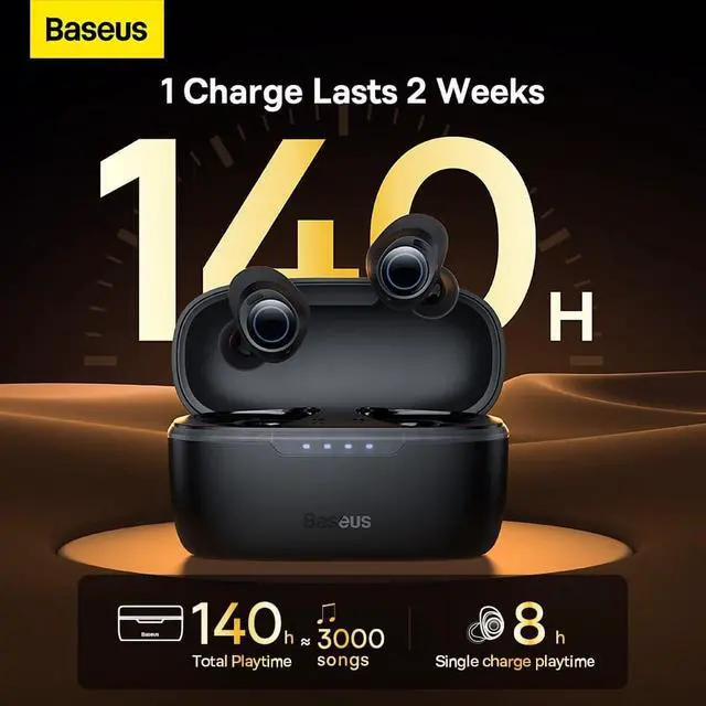 Alt view image 3 of 7 - Wireless Earbuds Active Noise Cancelling Earbuds 140H Playtime Bluetooth Headphones