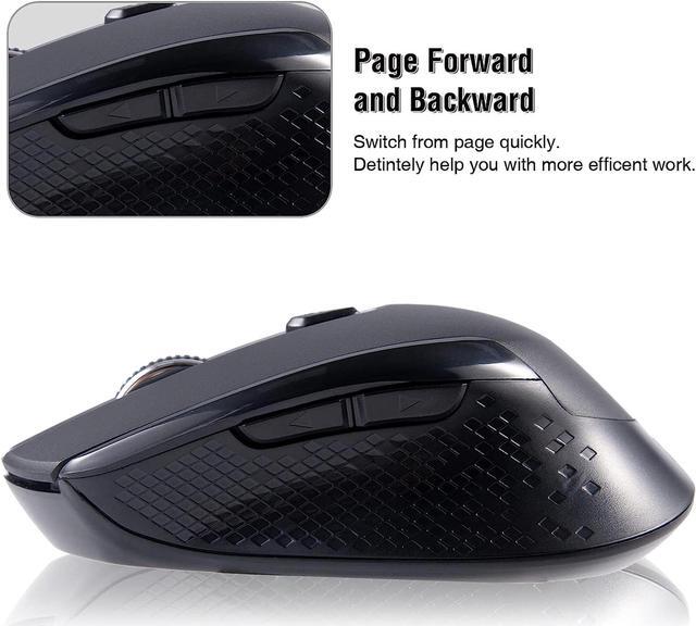 Alt view image 3 of 7 - USB C Wireless Computer Mouse, 2.4G Silent Cordless Mouse for Laptop, Type C Portable Mouse with 6 Buttons and 3 Adjustable DPI for Laptop, Deskbtop, MacBook, PC