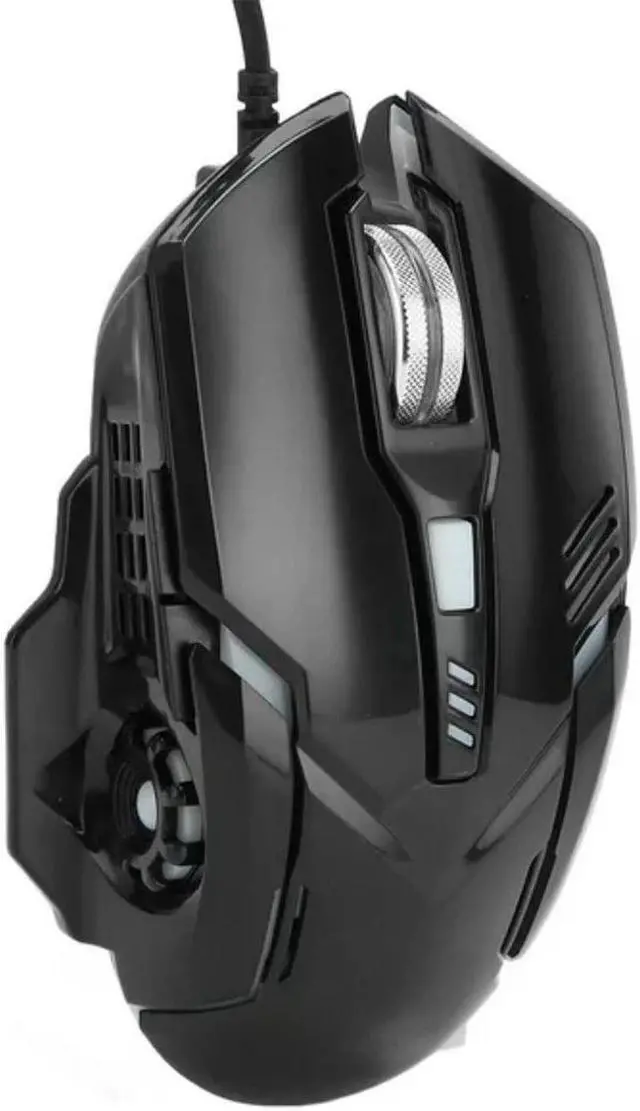 Alt view image 3 of 7 - Wired Gaming Mouse with Side Buttons Computer Mice with RGB LED Backlit Black Silent Mice