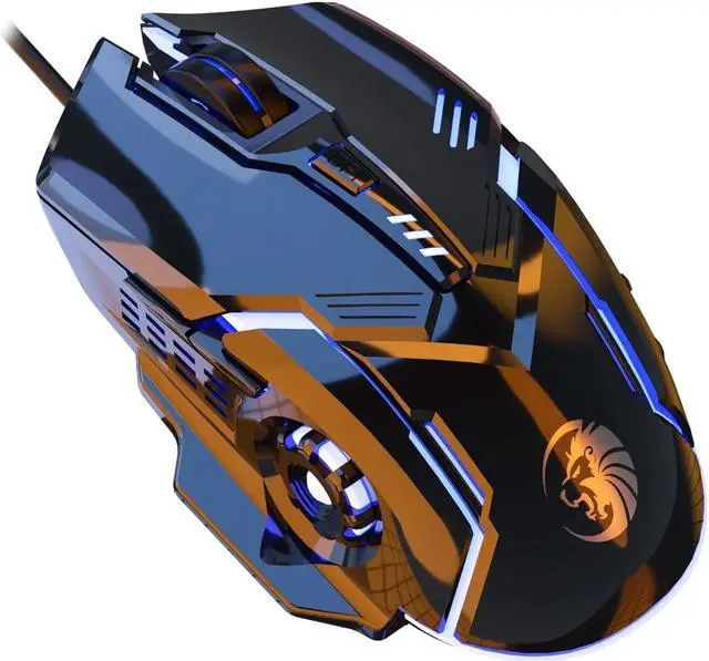 Main image of Wired Gaming Mouse with Side Buttons Computer Mice with RGB LED Backlit Black Silent Mice