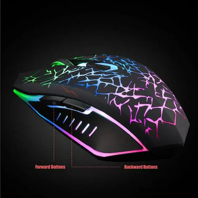 Alt view image 4 of 7 - Wireless USB Optical Gaming Mouse Mice with Nano USB Receiver, for Computer Laptop Gamer(Multi Color Variation)