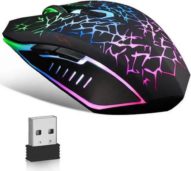 Main image of Wireless USB Optical Gaming Mouse Mice with Nano USB Receiver, for Computer Laptop Gamer(Multi Color Variation)