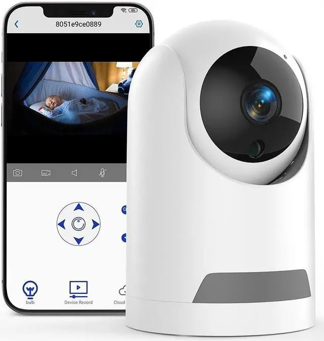 Main image of 360° Wireless 5G Nanny Cam with Safety Alerts, 4MP HD WiFi Camera for Human & Pet Detection, Home Security Camera with Two-Way Audio, Motion Tracking, IR Night Vision, Sleep Tracking