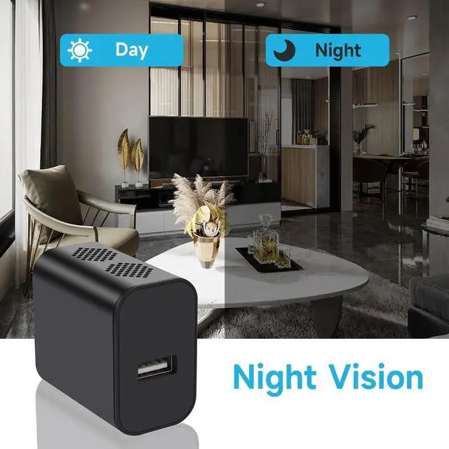 Alt view image 6 of 7 - 1080P Camera Portable 64GB Camera with Night Vision and Motion Detection,Nanny Cam Home