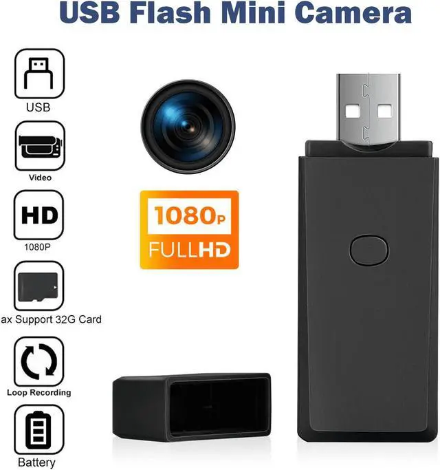 Alt view image 3 of 7 - Hidden Video Camera  Portable Spy Video Camera USB 32GB Disk Covert Nanny Video Recorder with Motion Detection  Security Cameras for Home, Office