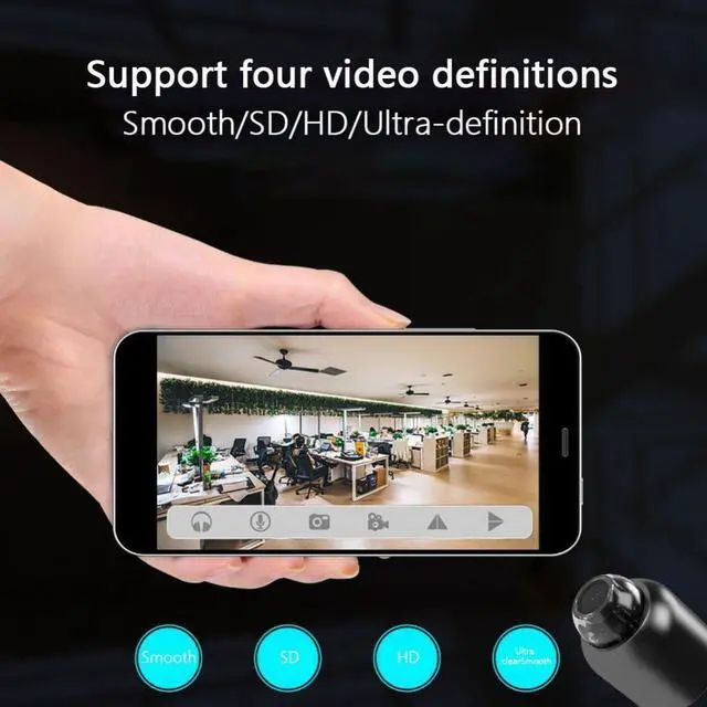 Alt view image 2 of 7 - 3PCS Mini Hidden Camera Security Cameras Full HD 1080P Nanny Cam Small Spy Camera with Night Vision PIR Motion Detection for Home Office Car Indoor or Outdoor