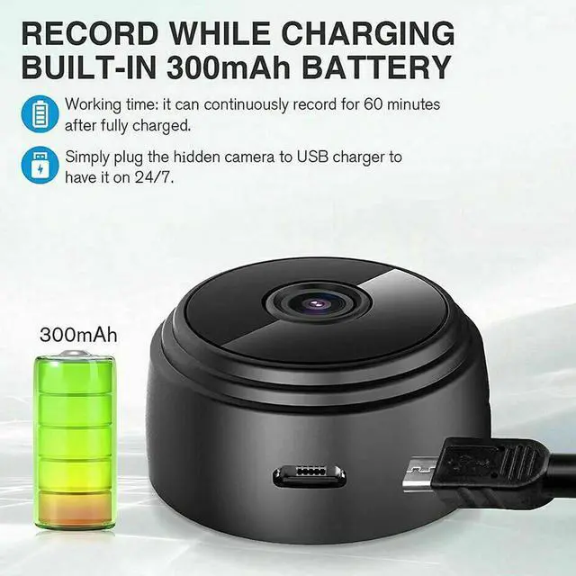 Alt view image 2 of 7 - 2 PCS Mini Wireless WiFi Camera,Camera with Audio and Video Live Feed,with Cell Phone App Wireless Recording,1080P HD Cameras with Night Vision,Tiny Cameras for Indoor/ Outdoor