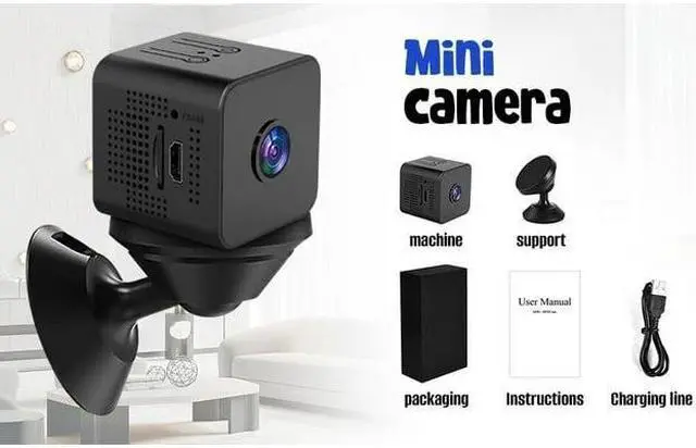 Alt view image 6 of 7 - Mini Spy Camera Wireless Hidden 1080P WiFi Nanny Mini Surveillance Cameras with Audio and Video for Home Security,Phone App Wireless Full HD Recorder with Motion Detection and Night Vision