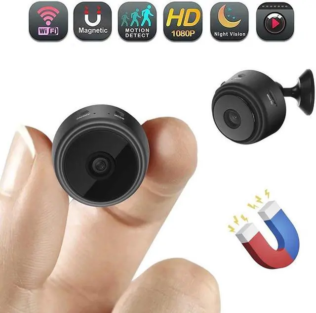 Alt view image 4 of 7 - Hidden Cameras, Mini WiFi Camera 1080P Full Home Security Micro Cam Video Audio Recorder Camcorder Night Vision Micro Cam