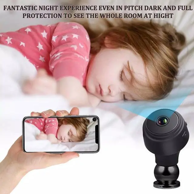 Alt view image 2 of 7 - Hidden Cameras, Mini WiFi Camera 1080P Full Home Security Micro Cam Video Audio Recorder Camcorder Night Vision Micro Cam