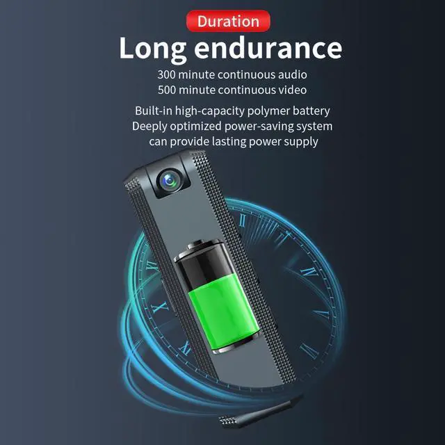Alt view image 4 of 7 - 1080P Full HD ,Mini Body Camera with 32GB Memory Card,Premium Portable Body Camera with Night Vision and Motion Detection Wearable for Office, Law Enforcement, Security Guard