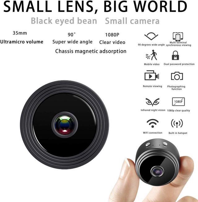 Alt view image 2 of 7 - Mini 1080p HD Wireless Magnetic Security Camera with Sound, Spy Camera Hidden Camera, Nanny Cam with Phone App and Night Vision Motion Detection, for Office and Home Security