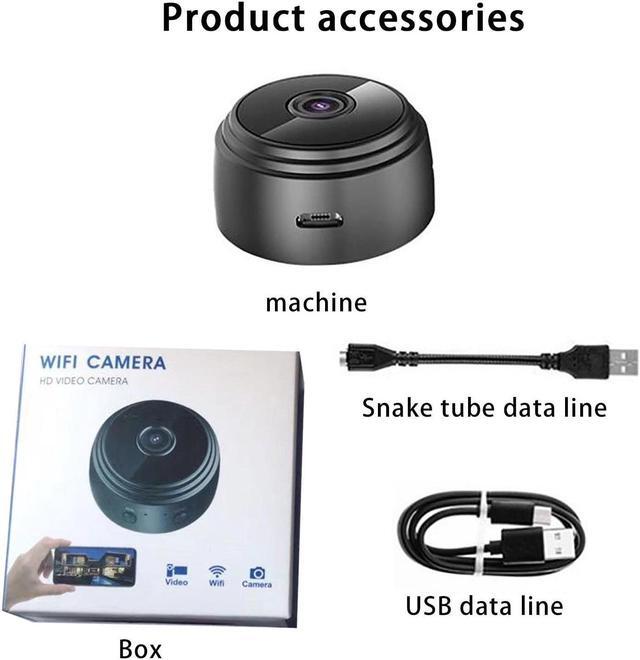 Alt view image 7 of 7 - Mini 1080p HD Wireless Magnetic Security Camera with Sound, Spy Camera Hidden Camera, Nanny Cam with Phone App and Night Vision Motion Detection, for Office and Home Security
