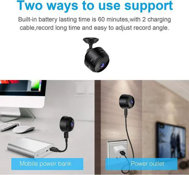 Alt view image 5 of 6 - WiFi Mini Camera Ultra Compact Network Camera Wireless IP Camera 1080P with Motion Detection Night Vision Cameras, Nanny Baby Pet Cam for iPhone / Android Phone / iPad