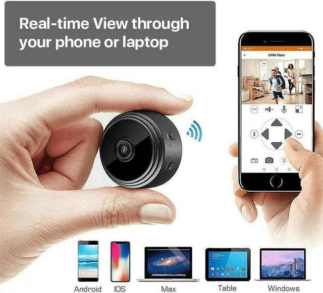 Alt view image 3 of 7 - 2PCS Home Surveillance Security Cameras Wireless Wifi Indoor HD Mini Spy Hidden Camera with Night Vision