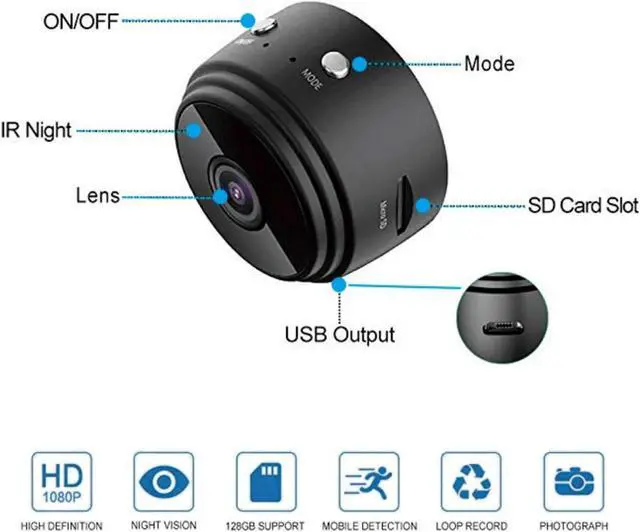 Alt view image 2 of 7 - Spy Camera 1080P WiFi Hidden Camera Wireless Indoor Secret Camera Mini Nanny Spy Cam Home Security Surveillance Camera Micro Small Monitor Video Camera with Motion Detection App Control