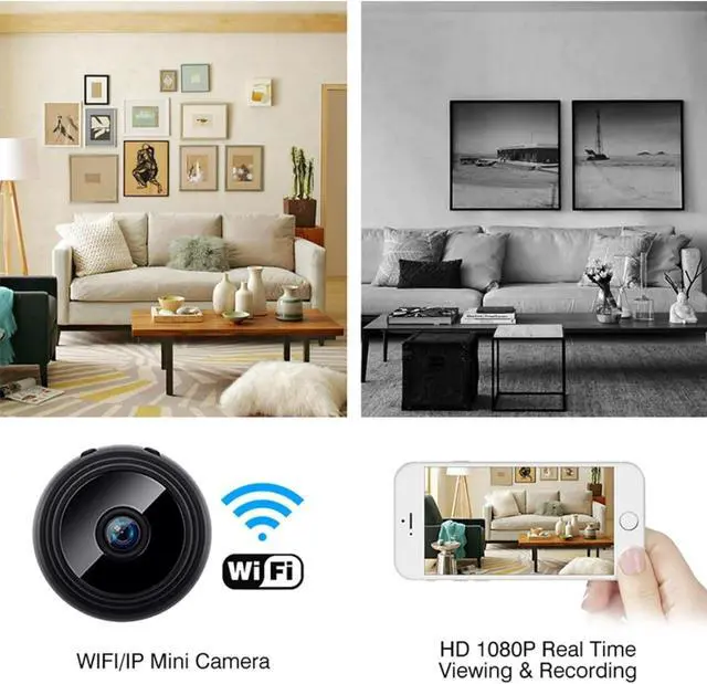 Alt view image 5 of 7 - Spy Camera 1080P WiFi Hidden Camera Wireless Indoor Secret Camera Mini Nanny Spy Cam Home Security Surveillance Camera Micro Small Monitor Video Camera with Motion Detection App Control