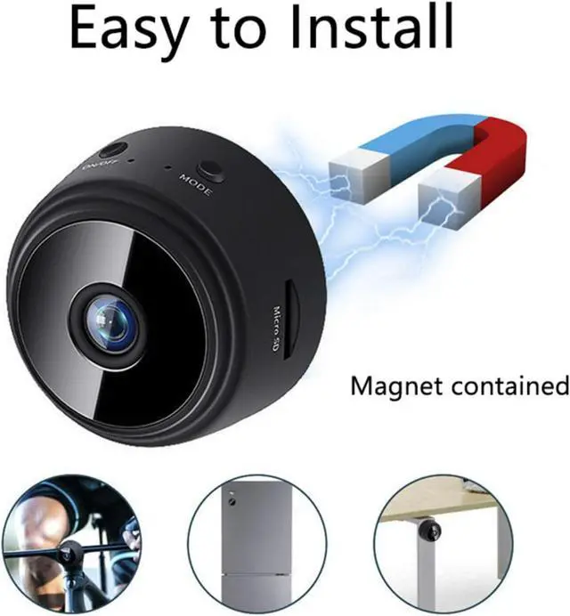 Alt view image 3 of 7 - Spy Camera 1080P WiFi Hidden Camera Wireless Indoor Secret Camera Mini Nanny Spy Cam Home Security Surveillance Camera Micro Small Monitor Video Camera with Motion Detection App Control