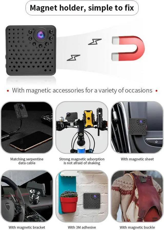 Alt view image 5 of 7 - Mini Wifi Camera Full HD 1080P Home Security Camcorder Night Vision Micro Secret Cam Motion Detection Video Voice Recorder