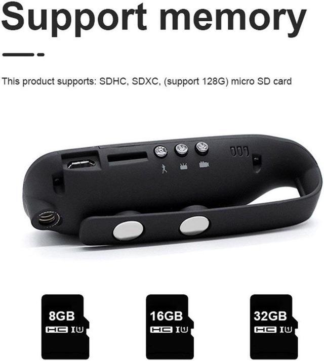 Alt view image 4 of 7 - Mini Body Camera 1080P Hidden Cameras Body Mounted Video Camera, Small Personal Wearable Pocket Body Worn Cam Bike Camera for Cycling Home Office Security