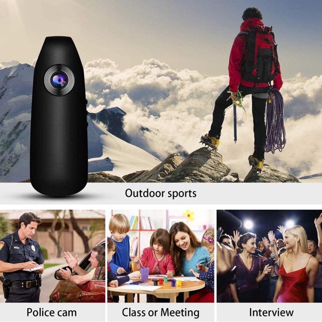 Alt view image 5 of 7 - Mini Body Camera 1080P Hidden Cameras Body Mounted Video Camera, Small Personal Wearable Pocket Body Worn Cam Bike Camera for Cycling Home Office Security