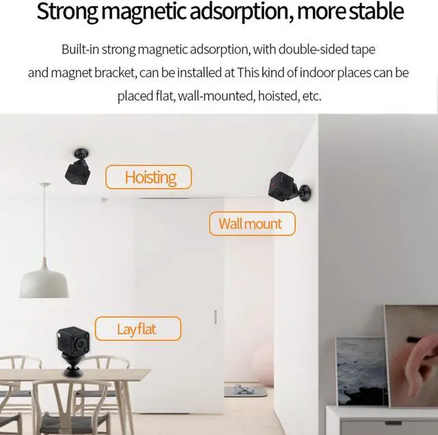 Alt view image 4 of 7 - Mini Hidden Camera HD 1080P Motion Detection Small Video Camera Night Monitoring Camera