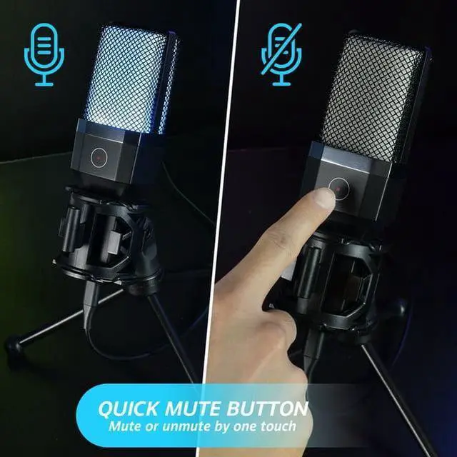 Alt view image 2 of 6 - USB Gaming Microphone, X1S RGB Wied Microphone for PC Computer