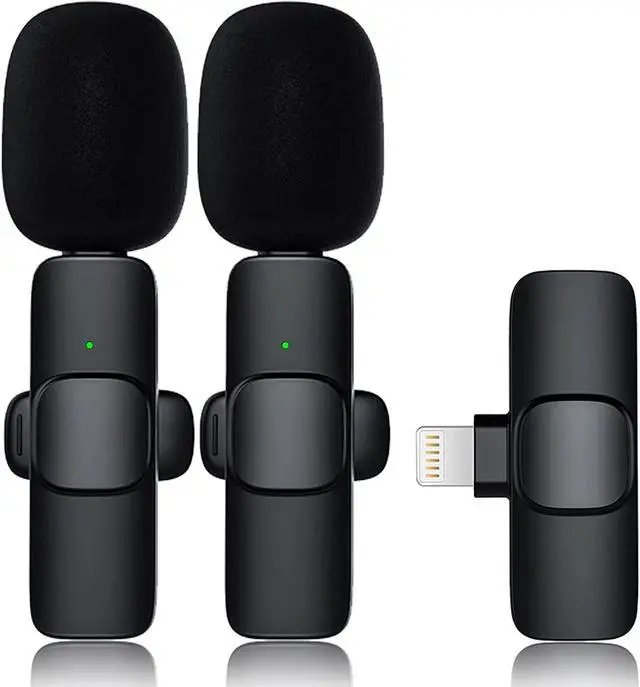 Main image of Wireless Lavalier Lapel Microphone for iPhone iPad,Mini Recording Phone Mic for Live Stream,for Video Recording,Interview,TikTok,Facebook Live,YouTube,Clip-on Plug & Play Auto-sync