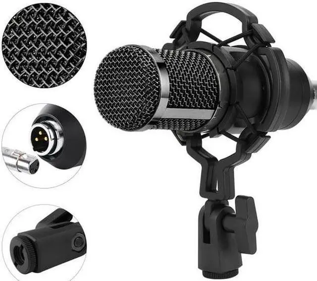 Alt view image 5 of 7 - Podcast Equipment Bundle, ALPOWL BM-800 Mic Kit with Live Sound Card, Condenser Microphone Bundle for Studio Recording & Broadcasting(Black)