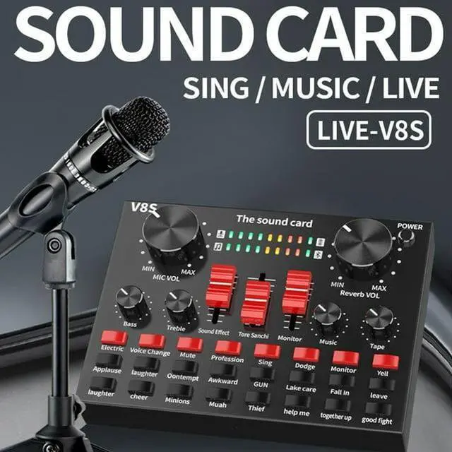 Alt view image 2 of 7 - Podcast Equipment Bundle, ALPOWL BM-800 Mic Kit with Live Sound Card, Condenser Microphone Bundle for Studio Recording & Broadcasting(Black)