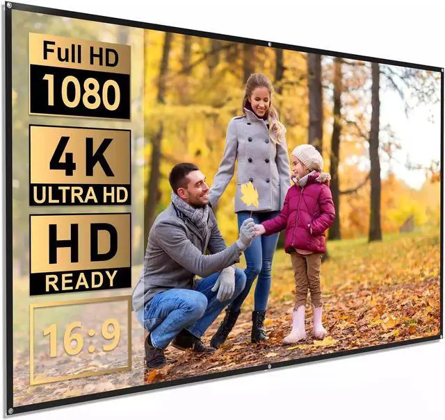 Main image of 100" Portable Foldable 4K Projector Screen 16:9 HD Outdoor Home Cinema Theater