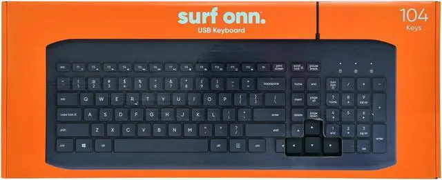 Alt view image 6 of 7 - USB Computer Keyboard with 104-Keys, 5 ft Cable, Windows and Mac Compatible, Gray