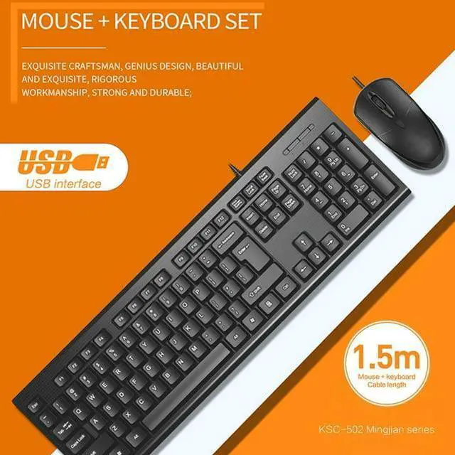 Alt view image 2 of 7 - Wired Mouse Keyboard Set, 1200dpi Mice Mechanical Feeling Full Layout 104 Keys Keypad Combo for PC Laptop Desktop Game and Work