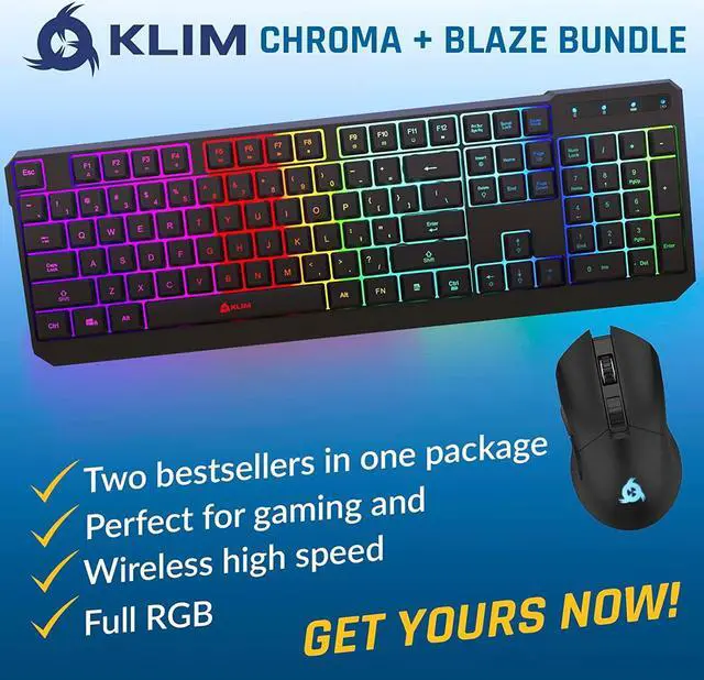 Alt view image 4 of 5 - Gaming Keyboard and Mouse Combo, RGB Illuminated, Dual USB Receivers