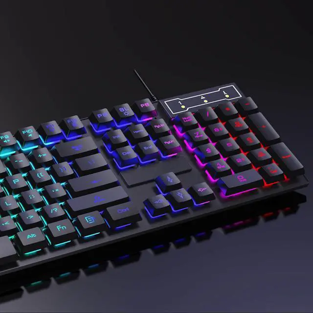 Alt view image 2 of 7 - Keyboard and Mouse Set Combo, Wired RGB Backlit Computer Keyboard with USB RGB Gaming Mouse Design for Windows PC Laptop Desktop Notebook-FV-Q305S