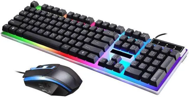 Alt view image 4 of 7 - Gaming Keyboard and Mouse Combo, LED Rainbow Backlit Keyboard with 104 Key Computer PC Gaming Keyboard for PC/Laptop (Black)
