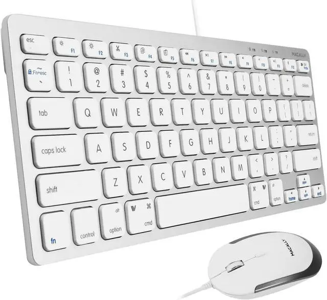 Main image of USB Wired Keyboard and Mouse Combo for Mac and PC - Save Space with a Compact Small Mac Keyboard and Mouse for MacBook Pro/Air, iMac, Mac Mini/Pro - Compatible Apple Keyboard and Mouse