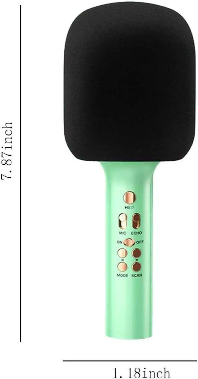 Alt view image 6 of 6 - Wireless Bluetooth Condenser Microphone, Live Streaming Singing Microphone, Audio Integrated Microphone, Smartphone, Karaoke Treasure Green