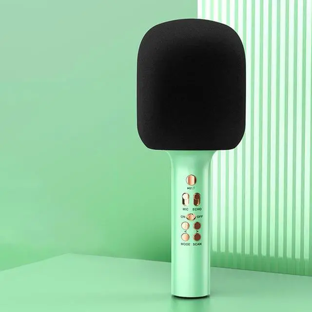 Alt view image 4 of 6 - Wireless Bluetooth Condenser Microphone, Live Streaming Singing Microphone, Audio Integrated Microphone, Smartphone, Karaoke Treasure Green